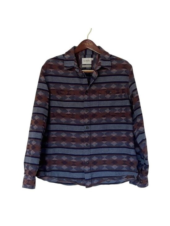 Goodfellow Other - Goodfellow Mens Sz L Southwestern Stripe Button Up Long Sleeve Western Aztec Alt